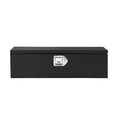 Garvee 20 Inch Steel Truck Bed Tool Box - Diamond Plate Design with Side Handles and Locking Keys, Compact and Durable Storage for Pickup Trucks, RVs, and Trailers, Black