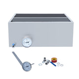 Garvee Evaporator Pan Stainless Steel Maple Syrup Cooker With Valve Thermometer Divider 24x24x9.4 Inch