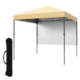 Garvee Folding Shed Portable Storage Shelter Durable Metal Frame Weather Resistant Outdoor Use Compact Design - Yellow
