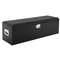 Garvee 48 Inch Steel Truck Bed Tool Box - Diamond Plate Design with Side Handles and Locking Keys, Compact and Durable Storage for Pickup Trucks, RVs, and Trailers, Black