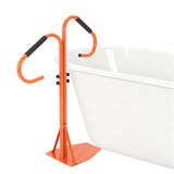 Garvee 2-Way Hot Tub Handrail, 360° Swivel Spa Side Handrail, Adjustable 38-58", Heavy Duty, Rust Resistant, Indoor/Outdoor Use - Orange