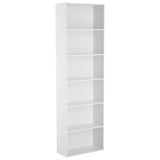 Garvee Multi-Level Wooden Storage Organizer 6-Tier White MDF Home Office Living Room Anti-Tip Kit - Weiß