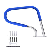 Garvee Pool Handrail Set 304 Stainless Steel Blue Grip Protection Rustproof Safety Railing for Inground Pools High Load 385kg Complete Mounting Kit
