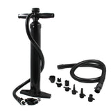 Garvee Single Action Hand Pump Max 1.8BAR Manual Air Pump with Pressure Gauge for Air Beds Kayaks Inflatable Tent, High-Pressure, 6 Nozzles