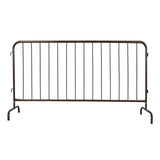 Garvee Interlocking Steel Barricade Heavy Duty Galvanized Metal Crowd Control 8 Ft Brown - Brown