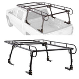 Garvee Universal Adjustable Truck Bed Rack Heavy-Duty Steel Ladder Rack Full-Size Truck No Drilling Rust-Resistant Black