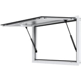 Garvee 60 in x 36 in Aluminum Alloy Food Truck Service Window with Awning Door & Drag Hook for Food Trucks and Concession Trailers, 85° Stand, Modular Design