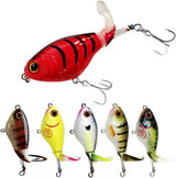 Garvee Fishing Lures with Propeller Tail for Bass Pike Perch, Balanced Weight, 3D Holographic Eyes, Vibrant Colors