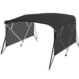 Garvee 4 Bow Bimini Tops for Boat, 8'L x 54"H x 67"-72"W, Black, Marine-Grade Canvas, Aluminum Frame, Sun & Rain Protection - Black