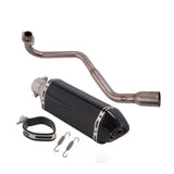 Garvee Motorcycle Slip On Exhaust Muffler Pipe Kit 51mm Carbon Fiber Aluminum Compatible with MSX125 2013-2023