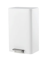 Garvee 4.8 Gallon Rectangular Stainless Steel Trash Can With Quiet Foot Pedal Soft-Close Lid Removable Bucket For Office Small Kitchen Home White - White