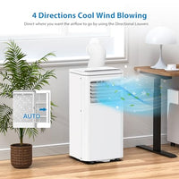 Garvee 10000 BTU Portable Air Conditioner, 3-In-1 AC Unit with Cooling, Dehumidifier & Fan, for Rooms Up to 450 Sq.Ft, Includes LCD Display & Remote Control, for Bedroom, Office, Dorm, White