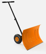 Garvee Snow Shovel with Wheels 20" Wide Adjustable Snow Pusher for Driveway Sidewalks Yards Patios Orange - Orange
