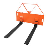 Garvee 46" Heavy Duty Pallet Forks for Tractor Loader, 2600 LB Capacity, Universal Quick Attach, 46-Inch, Steel - Orange