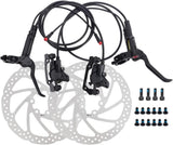 Garvee Hydraulic Brake Set Kits for E Bikes Double Piston 160mm Aluminum Alloy Disc Brakes with Power Cut Off, High Strength, Heat Resistant, PVC Protection