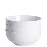 Garvee 64 Ounce Porcelain Bowls Set 3 Pack Premium White Ceramic Bowls for Cereal Soup Salad Pasta Prep Rice Ice Cream Microwave Dishwasher Safe