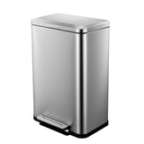 Garvee Garbage Can 13 Gallon Tall Kitchen, Hands-Free Stainless Steel Trash Can, Rectangular Fingerprint-Resistant Soft Close Kitchen Trash can with lid, for Kitchen, Office, Bathroom