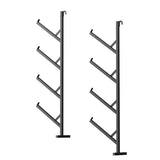 Garvee 2 Pack Shipping Container Pipe Rack, 4-Tier Heavy-Duty Shelving Brackets, No-Drill Installation, 400 LB Capacity, Black