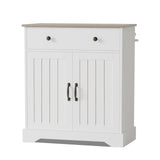 Garvee 29.5 in Sideboard Buffet Cabinet with Storage, Wooden Kitchen Storage Cabinet, Modern Coffee Bar Buffet Table, White, 28.14x14.9x29.5 in