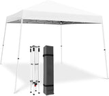 Garvee 3x3m Pop Up Canopy Tent White 150D Oxford Fabric Slant-Leg Folding Outdoor Shelter Patio Garden Beach Party Camping