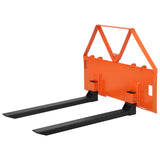 Garvee 3,200 Lbs Capacity Skid Steer Forks, 46" Quick Attach Pallet Fork for Tractors & Loaders, Heavy Duty Construction Agriculture Forks, Orange - Orange