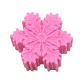 Garvee Handmade Soap Mold Silicone Maple Leaf Snowflake Shaped DIY Fondant Baking Cooking Cake Decorating Tools Pink
