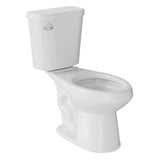 Garvee Two Piece Toilet 17" Elongated Dual Flush Top Mounted Buttons White 12" Rough-in ADA-Compliant Comfort Height - Top Flush