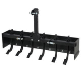 Garvee Tow Behind Box Scraper 55 in Black Heavy Duty Lawn Tractor Attachment for Leveling Grading Landscaping