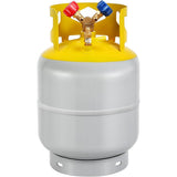 Garvee Refrigerant Recovery Tank 30 LB Capacity Cylinder Adjustable Brass Valve Double Anti-Slip Knob Stainless Steel Home Factory Use