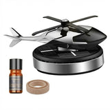 Garvee Solar-Powered Car Air Freshener Diffuser With Rotating Aromatherapy, Beechwood Base, Aluminum Case, Silver - Car & Home Decor - Silver
