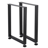 Garvee Metal Table Legs 28 in x 18 in Heavy Duty Black Industrial Rustic Design for Dining Coffee Writing Garden Tables