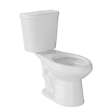 Garvee Two Piece Toilet 17" Elongated White ADA-Compliant Comfort Height 12" Rough-in with Upgraded Flushing and Hardware - Side Flush