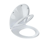Garvee Round Toilet Seat with Built-in Toddler Seat, Soft Slow Close, Non-Slip, Family Potty Training, White, Universal Fit - White