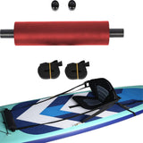 Garvee Kayak Foot Braces Universal Adjustable Foot Pegs Lightweight Boat Foot Rest with Straps for Inflatable Kayaks Red - Red