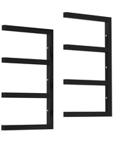 Garvee Lumber Storage Rack Set Of 2 Heavy Duty Steel Wall Mount Wood Organizer For Garage Shed Workshop Black