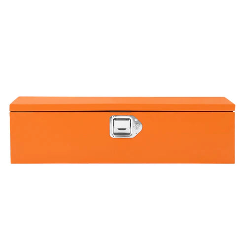 Garvee 39 Inch Steel Truck Bed Tool Box - Diamond Plate Design with Side Handles and Locking Keys, Compact Storage for Pickup Trucks, RVs, and Trailers, Orange