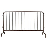 Garvee Interlocking Steel Barricade 7 Ft Heavy Duty Galvanized Metal Crowd Control Brown - Brown