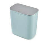 Garvee 2.4 Gallon Hanging Trash Can with Stainless Steel Lid, Under Sink Compost Bin for Kitchen Cabinet Door Mounted, Food Waste Container, Space-Saving, Odor-Locking, Easy Clean - Green