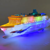 Garvee Remote Control Cruise Ship Toy for Kids with Light & Sound Effects, Multidirectional Wheels, Durable Plastic, Indoor Play, Compact Size, Multicolor