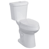 Garvee Two-Piece Toilet 19" ADA Height Elongated Bowl With Soft Close Seat For Bathrooms White - Top Press Flush