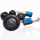 Garvee Pair 180W 4Ohm Silk Dome Car Tweeters With Dual Mounting Pods For Car Audio System Upgrade, Adjustable Direction, Black