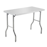 Garvee Stainless Steel Worktable Folding Prep Station Adjustable Height Commercial Kitchens Restaurants Foldable Space-Saving