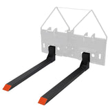 Garvee 48 in Skid Steer Pallet Fork Blades, 4000 LBS Capacity, Hitch Ball Compatible, Loaders & Tractors, Black Powder Coated