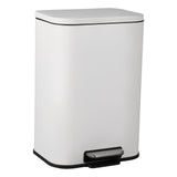 Garvee 8 Gallon Stainless Steel Step Trash Can With Soft-Close Lid & Removable Inner Bucket For Kitchen Office Bathroom Living Room White - White