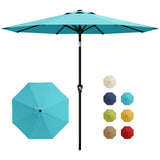 Garvee 10FT Patio Umbrella Sky Blue - Outdoor Table Umbrella with Crank Lift, Tilt, UV Protection, Waterproof for Pool, Deck, Yard, Garden - Sky Blue