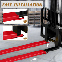 Garvee Forklift Extensions 72 in Length 4.5 in Width Heavy Duty Steel Forklift Attachment Red