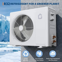 Garvee 9000 BTU Ductless Mini Split Air Conditioner & Heater - 19 SEER2 Inverter - WiFi & Alexa Enabled - 115V - Quiet Cooling & Heating for 550 Sq.Ft - Remote & App Control - Self-Cleaning - Wall Mounted - Installation Kit Included - US Standard