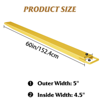 Garvee Pallet Fork Extension, [4.5" Width 60" Length] Heavy Duty Steel Pallet Extensions for Forklift Truck, 4600LBS - Yellow