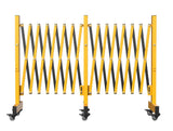 Garvee Metal Expandable Barricade, 16 Ft Folding Security Gate, High Strength Steel Expandable Barricade Gate Outdoor, Industrial Expandable Barricade Gate with Casters, Yellow&Black - Yellow
