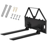 Garvee 46" Heavy-Duty Tractor Pallet Forks – 3200-LB Capacity Quick-Attach & Hitch Ball, Universal Skid Steer Attachment for Farms, Warehouses & Construction Black - 